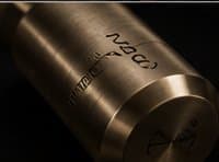 Concept macro study of a machined brass surface